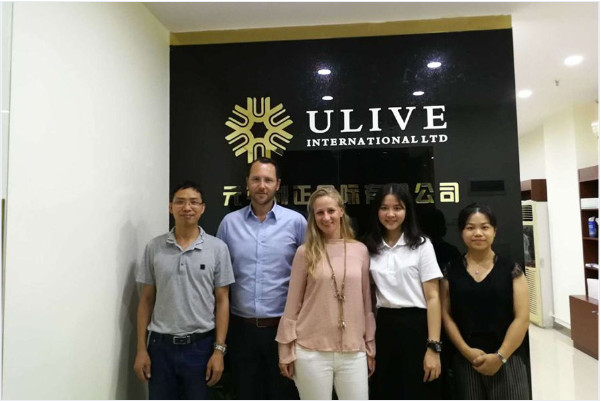 Ulive paper products manufacturing team in factory showroom