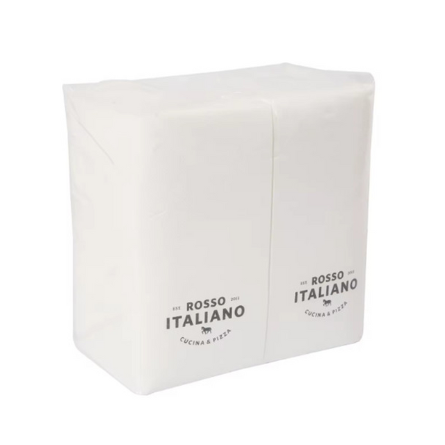 Custom Logo 2ply White Linen Feel Dinner Napkin Luxury Napkin Tissue for Home use or Restaurant