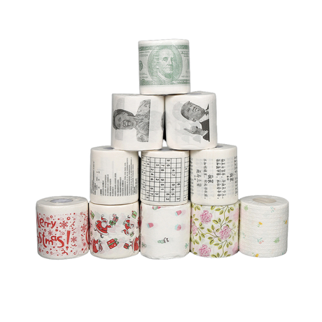 Funny Print 2 ply 250 Sheets Toilet Paper Toilet Tissue Roll for Home Use or Restaurant Washing Room