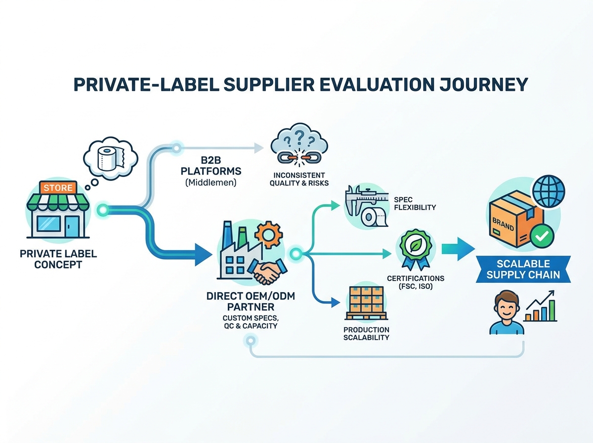 Private label toilet tissue manufacturing facility